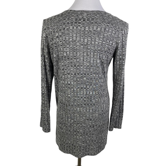 Charlotte Russe Marled Open Front Long Sleeve Cardigan Women's Medium Gray - Picture 2 of 8